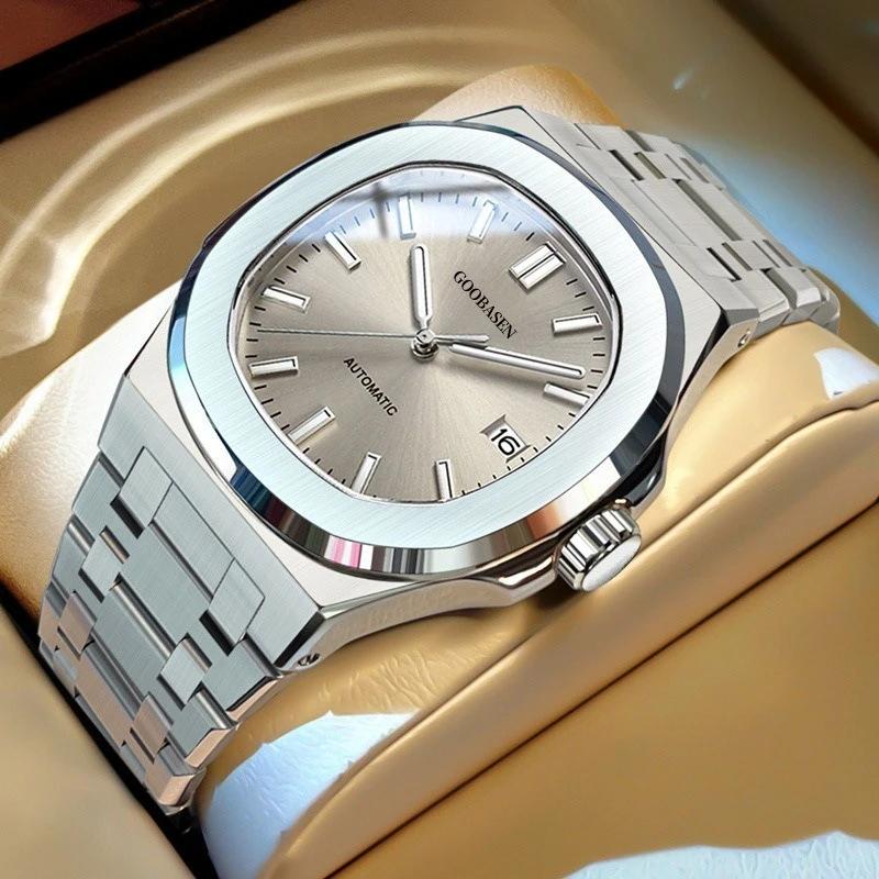 Nouvelle montre automatique pour femmes et hommes, montres lumineuses pour hommes, bracelet en acier