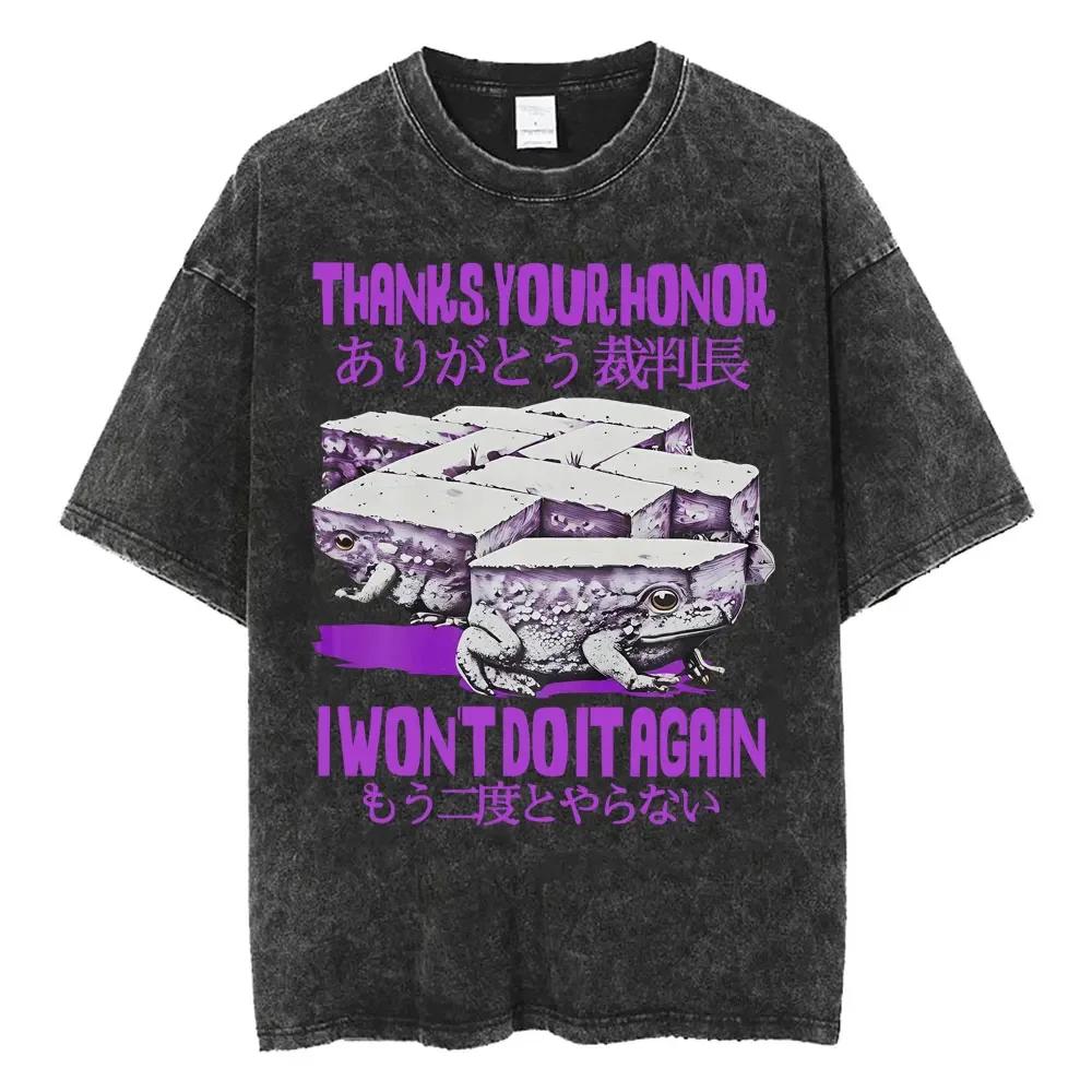 T-shirt manches courtes col rond Y2k, humoristique, à manches courtes, col rond, j'ai fait un mal, j