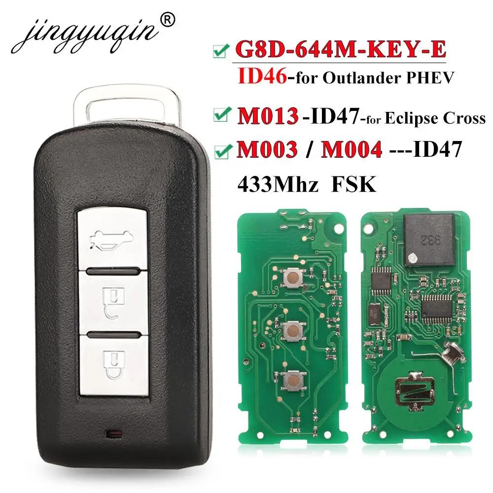 Jingyuqin 3 boutons Smart télécommande clé Fob FSK 433MHz ID46 ID47 puce pour Mitsubishi Lancer Outl