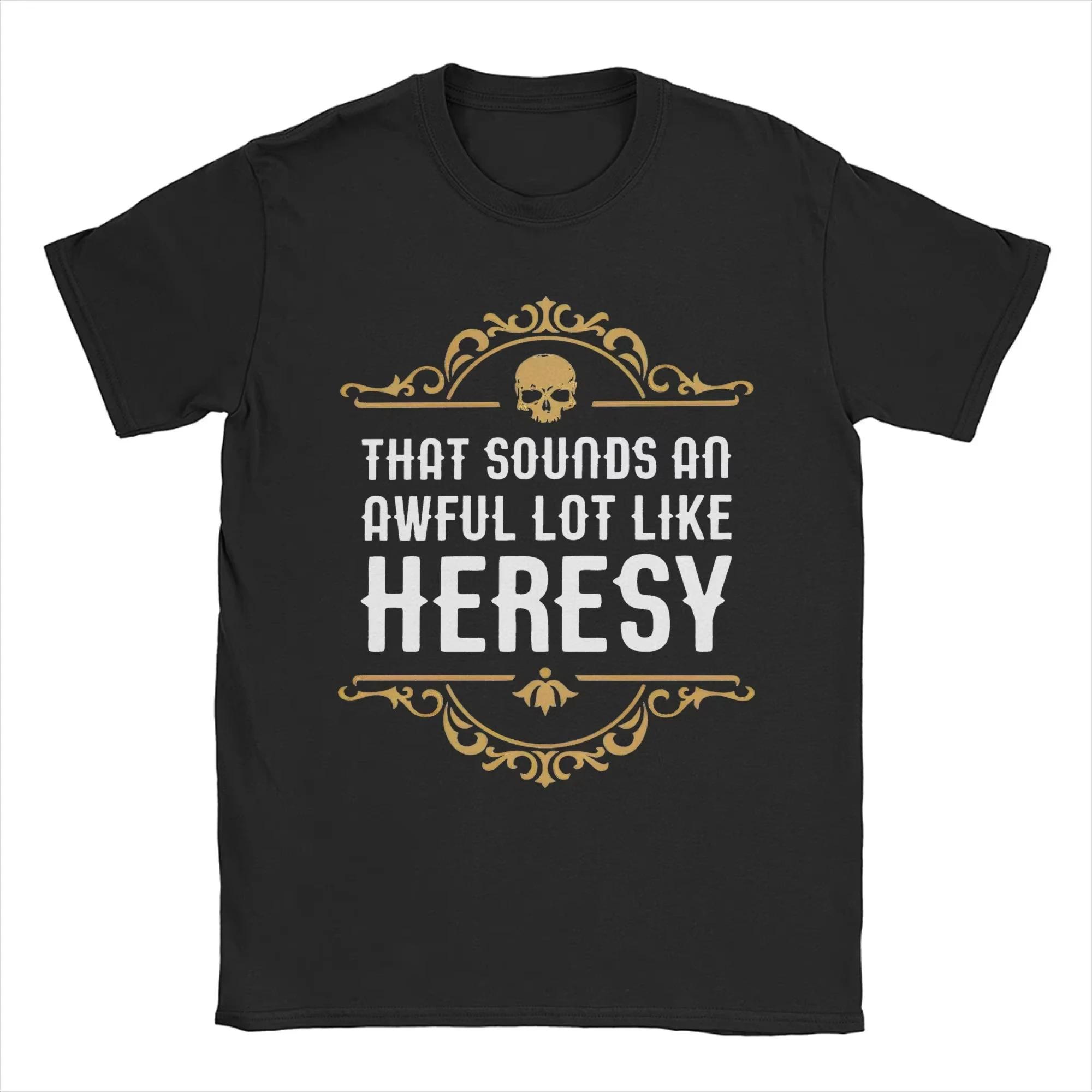 Vintage Heresy drôle Wargaming w-wahammer 40k T-Shirts femmes col rond coton T-Shirts à manches cour
