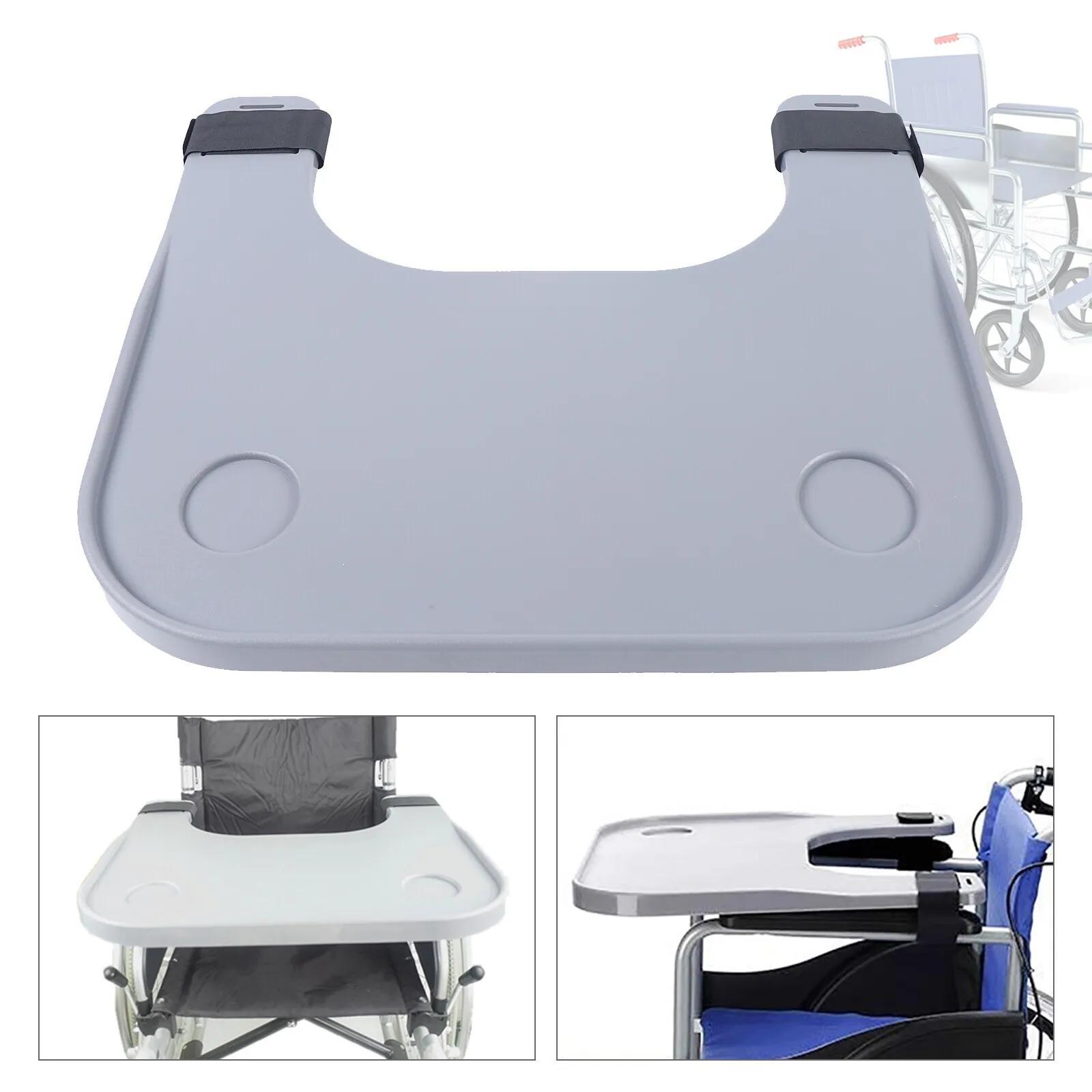 Table de plateau réglable pour fauteuil roulant avec porte-gobelets ABS anticorrosion 22,83 "x 20,87