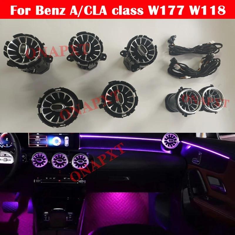 Kit de 64 couleurs pour Mercedes-Benz Classe A/CLA W177 W118, diffuseur d'air LED pour voiture, lumi