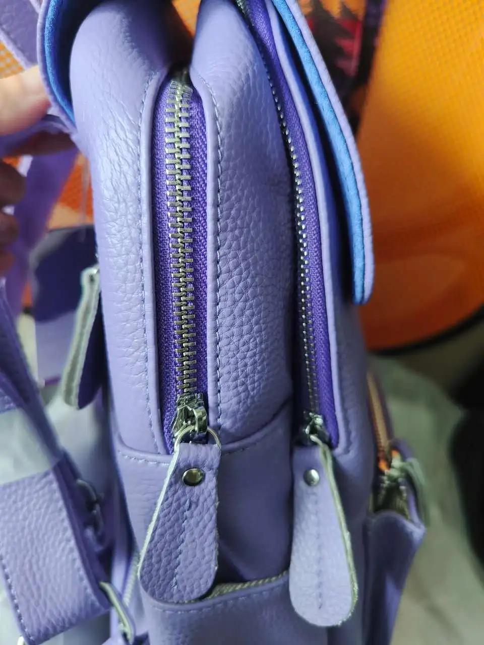 Zency Fashion – sac à dos en cuir violet de haute qualité pour femmes, avec de nombreux compartiment