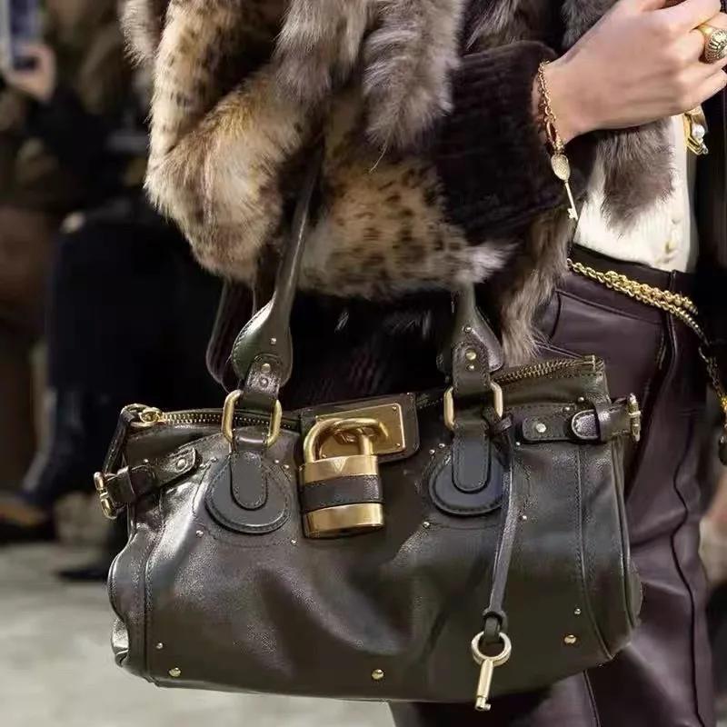 Sac à langer classique de luxe simple et élégant pour femme, sac fourre-tout en cuir grande capacité