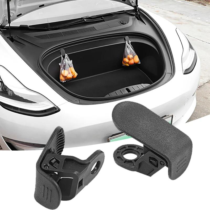 Crochet de coffre avant de voiture, 2 pièces, pour Tesla modèle 3 2017 – 2020, Installation de Clip 