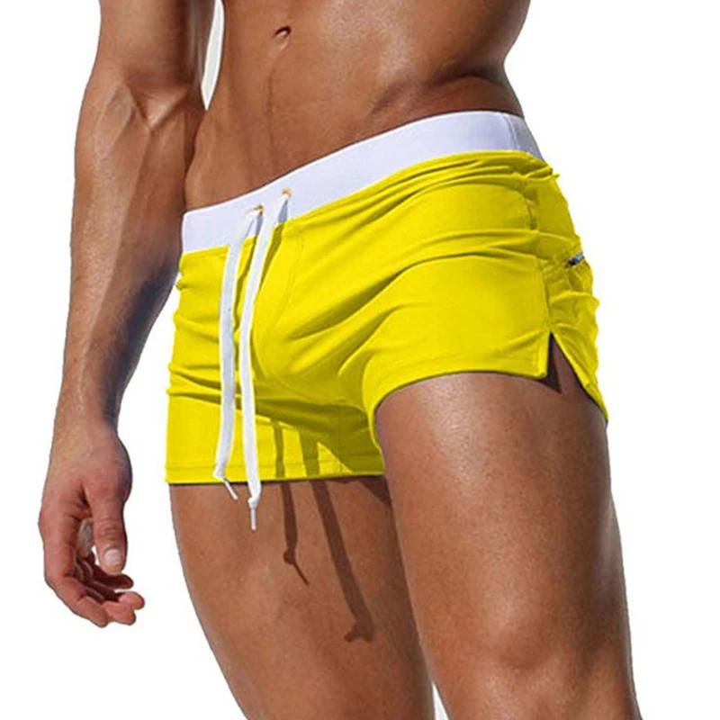 Maillot de bain pour hommes, 10 couleurs, conception de poche arrière, séchage rapide, Boxer de plag