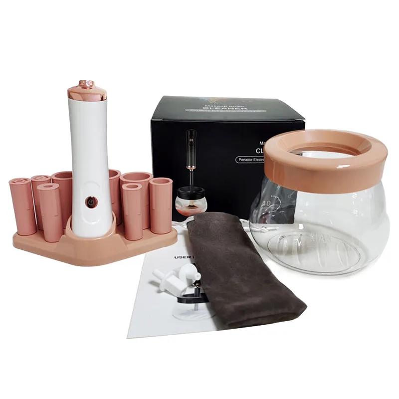 Machine de nettoyage et de séchage de pinceaux de maquillage, rotateur de brosse automatique, électr