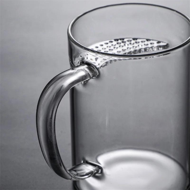 Tasse à thé vert en verre résistant à la chaleur avec filtre en croissant, tasse à thé domestique, f