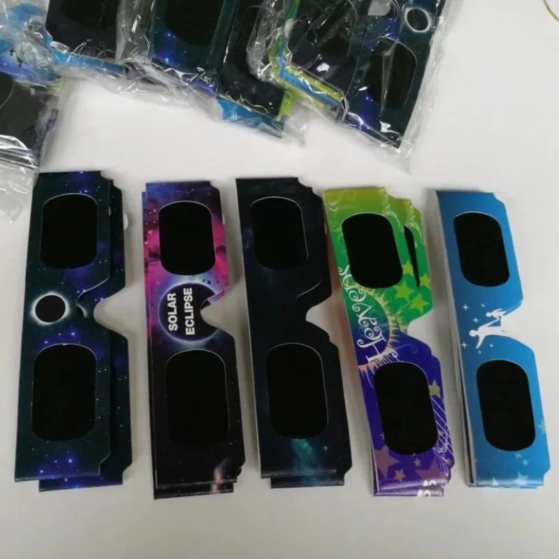 Lunettes d'éclipse Premium, 5 pièces, lunettes solaires approuvées AAS, certifiées CE et ISO, Film f