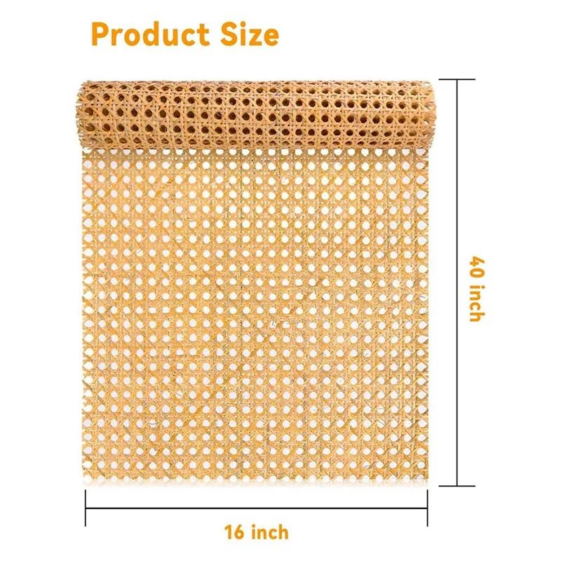 Sangle en rotin naturel de 16 pouces de large et de 40 pouces de long, rouleaux de sangle en rotin d