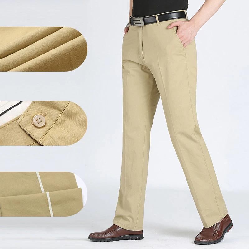 Nouveau pantalon décontracté d'été 2026 pour homme, coupe droite, poches triangulaires, fin et respi