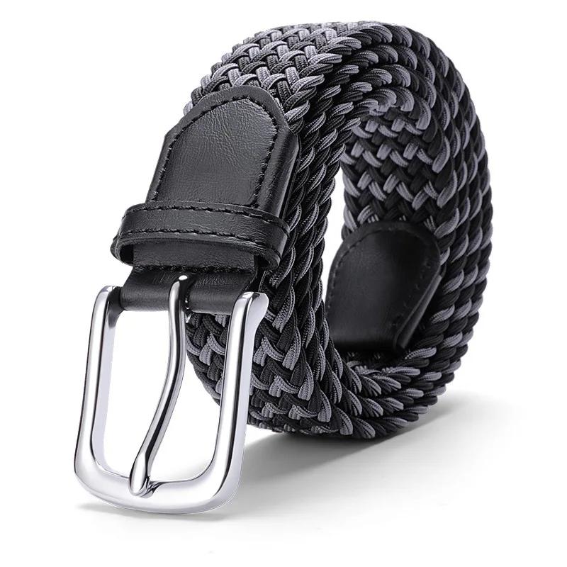 Ceinture tissée avec fouet polyvalent pour hommes et femmes, toile strucélastique, pantalon assresse