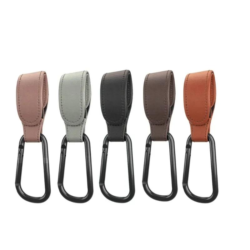 1/2 pièces PU cuir bébé sac poussette crochet landau chariot organisateur 360 degrés rotatif crochet