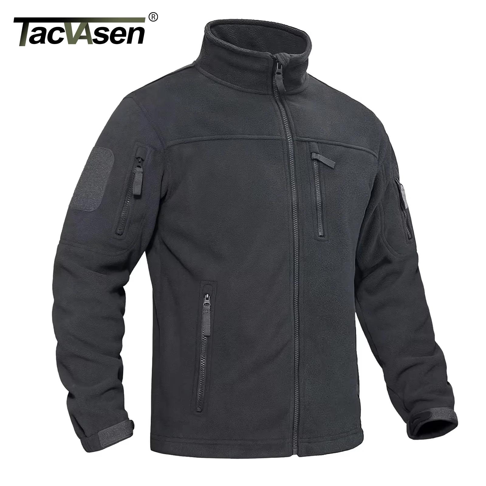 TACVASEN Veste polaire pour homme douce et chaude coupe-vent manteau zippé complet poches zippées mu