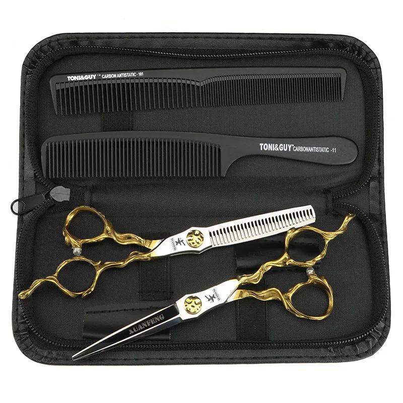 XUANFENG 6 pouces imitation branche argent ciseaux à cheveux 440C acier barbier ciseaux de coupe et 