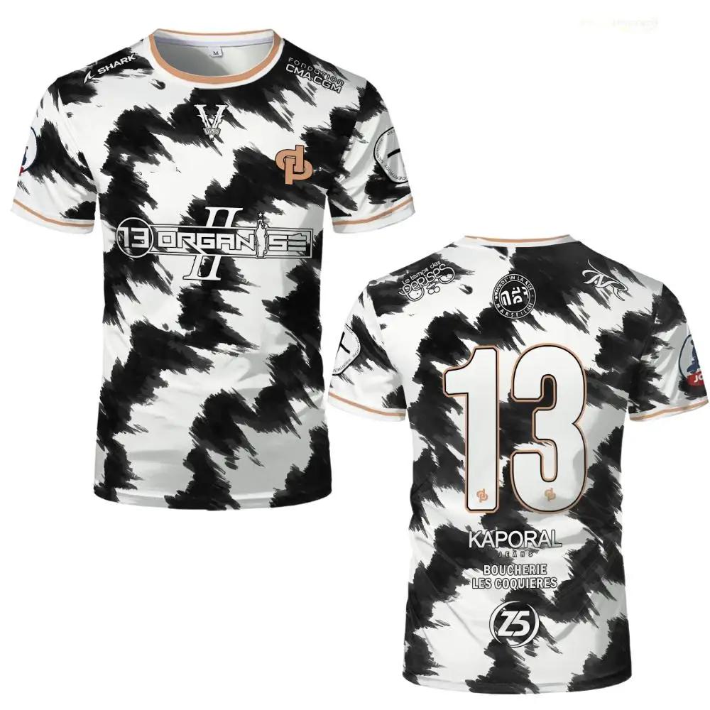 Nouveau JUL Marseille Rap maillot imprimé 13 organiser Hip Hop Football T-Shirt uniforme d'entraînem