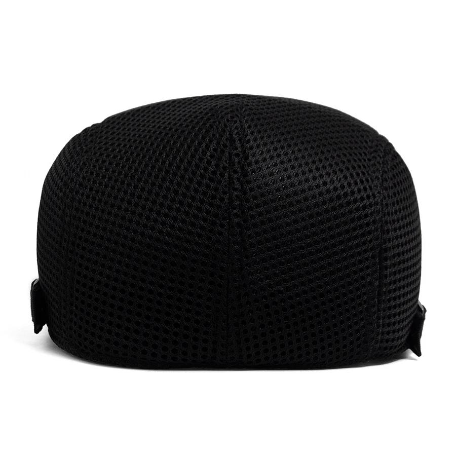 Béret en maille respirante pour hommes et femmes, chapeau plat, pare-soleil décontracté, Vintage, ca