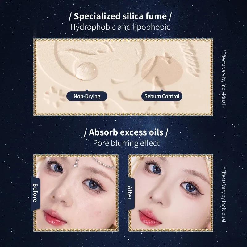 Maquillage professionnel fleur connaît clair de lune sirène mat doux Compact poudre contrôle de l'hu