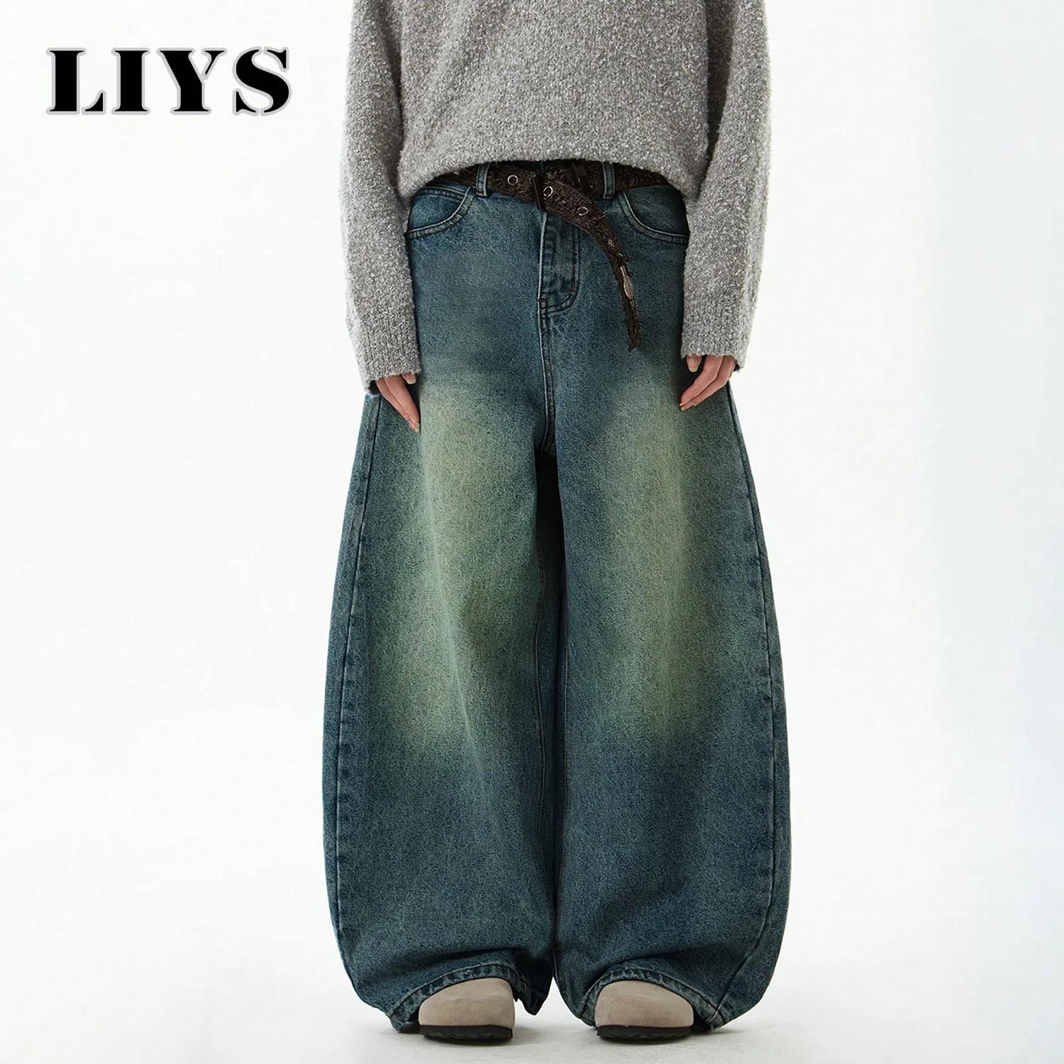 Vêtements pour hommes bleu pantalon en jean à jambes larges jean Baggy Vintage coupe tridimensionnel