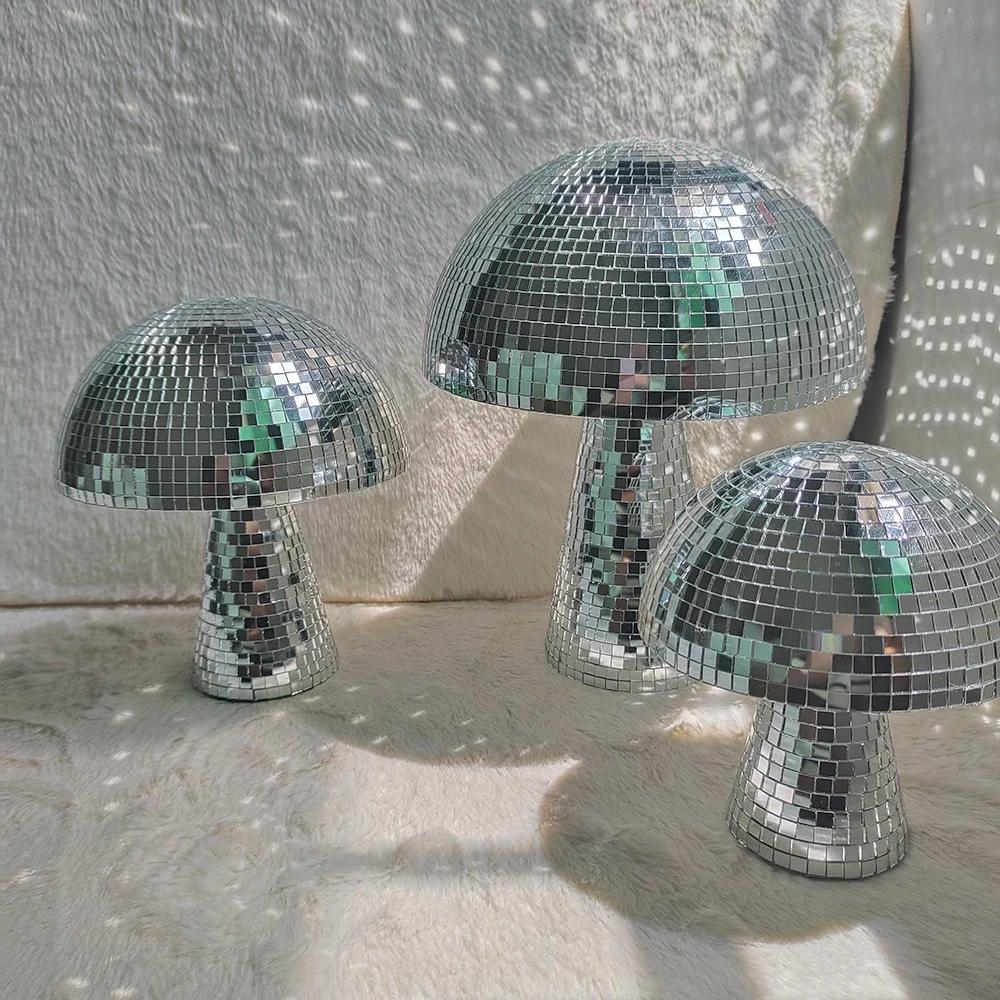 Boule Disco champignon pour décorations pour la maison décor de fête miroir boule Disco forme champi