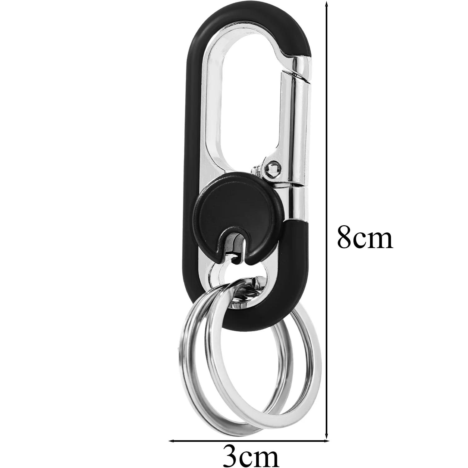 Porte-clés à double anneau pour hommes, porte-clés d'affaires, cadeau de mode, structure de clé en m
