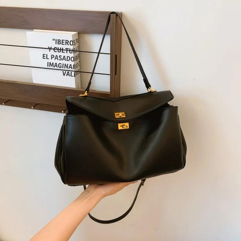 Sac à main élégant classique haut de gamme pour femmes, en cuir, design tendance, sac fourre-tout de