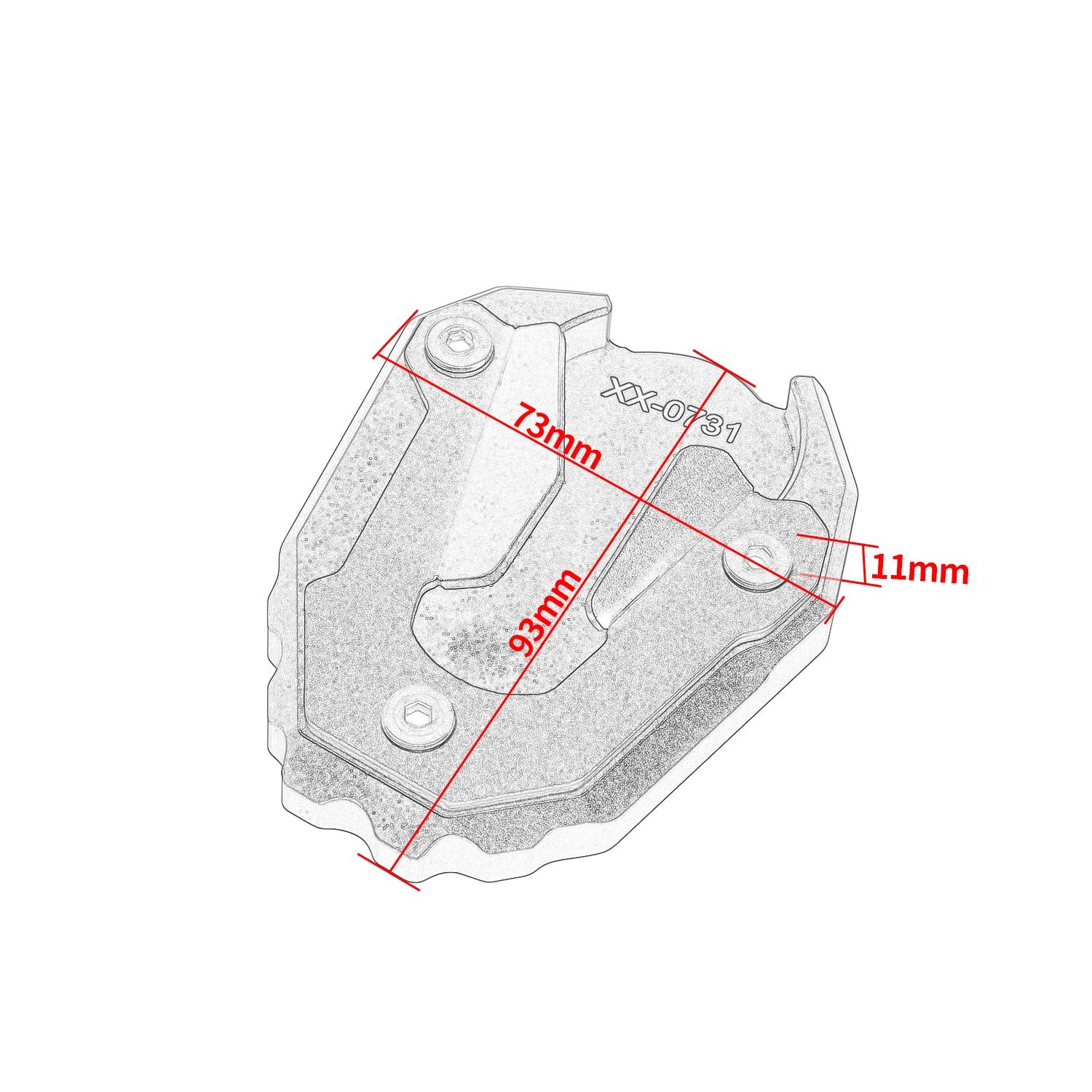 Plaque d'extension de support d'agrandisseur de pied pour Triumph Tiger 900, Tiger900 Rally Rro 2021