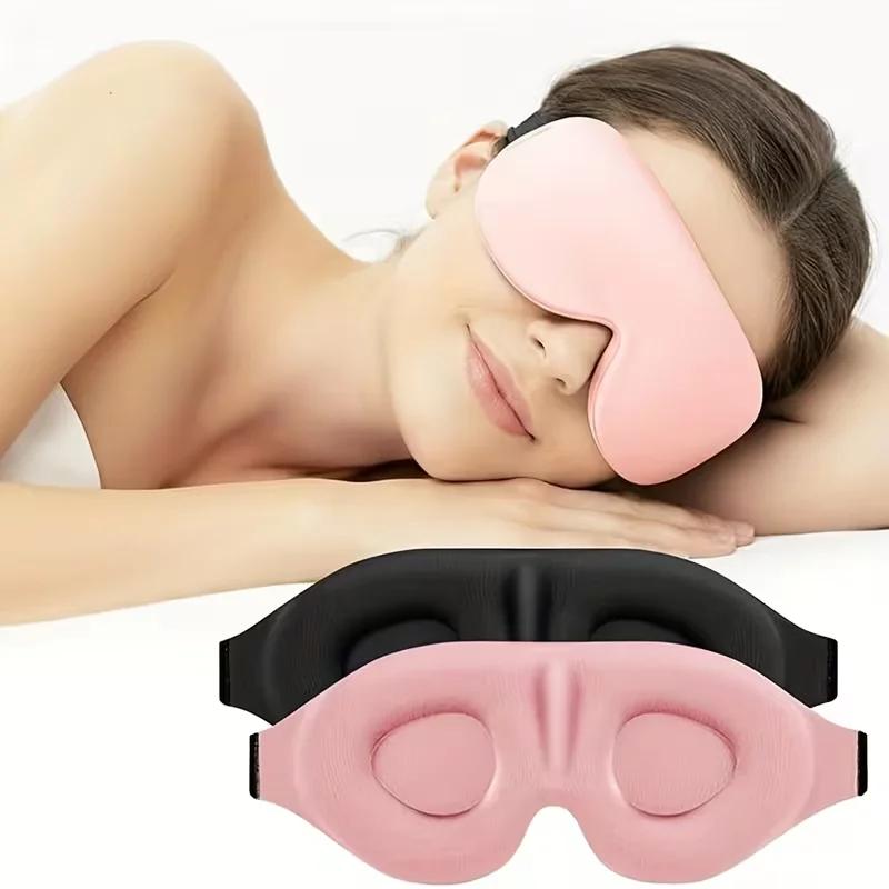 Masque de couchage 3D super doux – Masque pour les yeux doux et confortable, adapté aux hommes et au