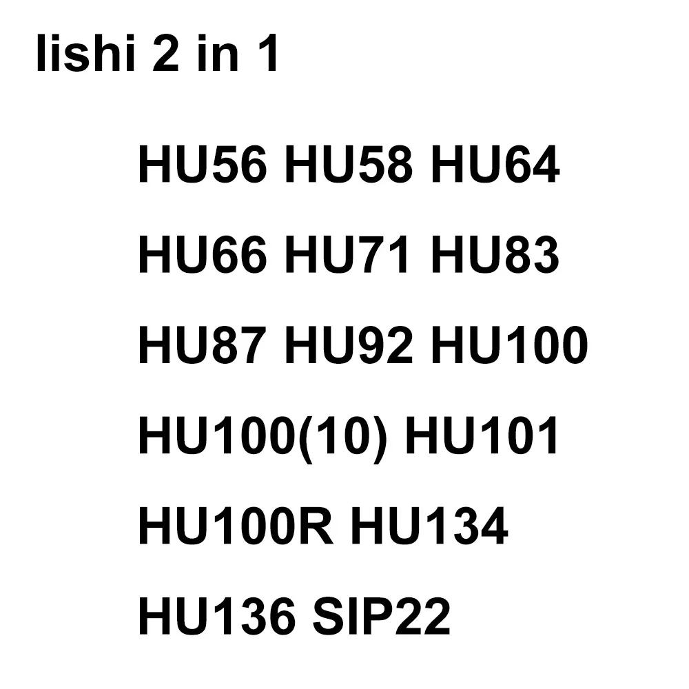 Lishi-Outils 2 en 1 HU56 HU58 HU64 HU66 HU71 HU83 HU87 HU92 HU100 HU100(10) HU101 HU100R HU134 HU136