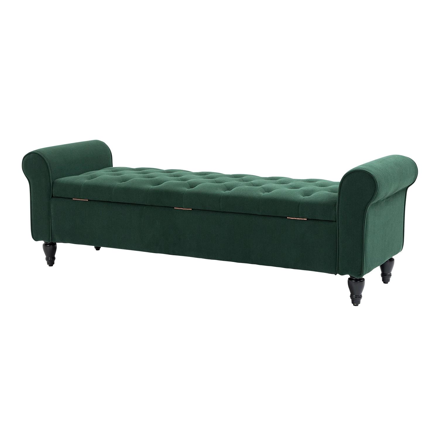 Banc de rangement touffeté avec rangement pour salon et chambre à coucher
