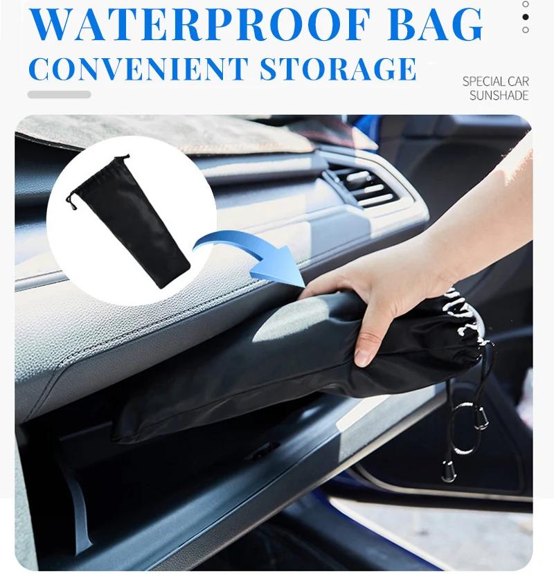 Parasol pare-soleil avant de voiture avec anneau de traction, protection pare-brise, visière solaire