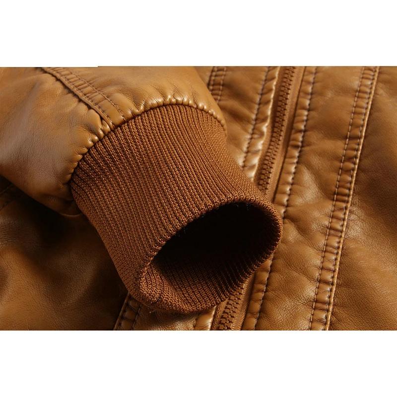 Vestes d'hiver en cuir pour hommes, manteau polaire à capuche, taille européenne, Streetwear, vestes