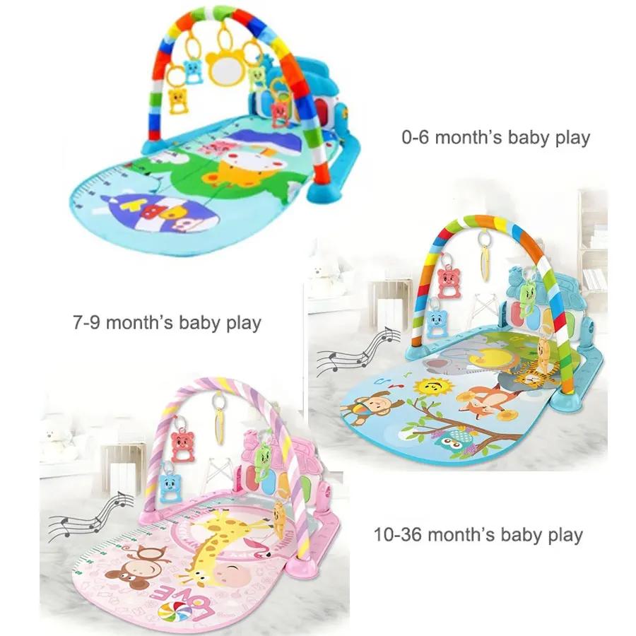 Support gymnastique bébé 0-36 mois tapis jeu musical piano pédale éveil sensoriel