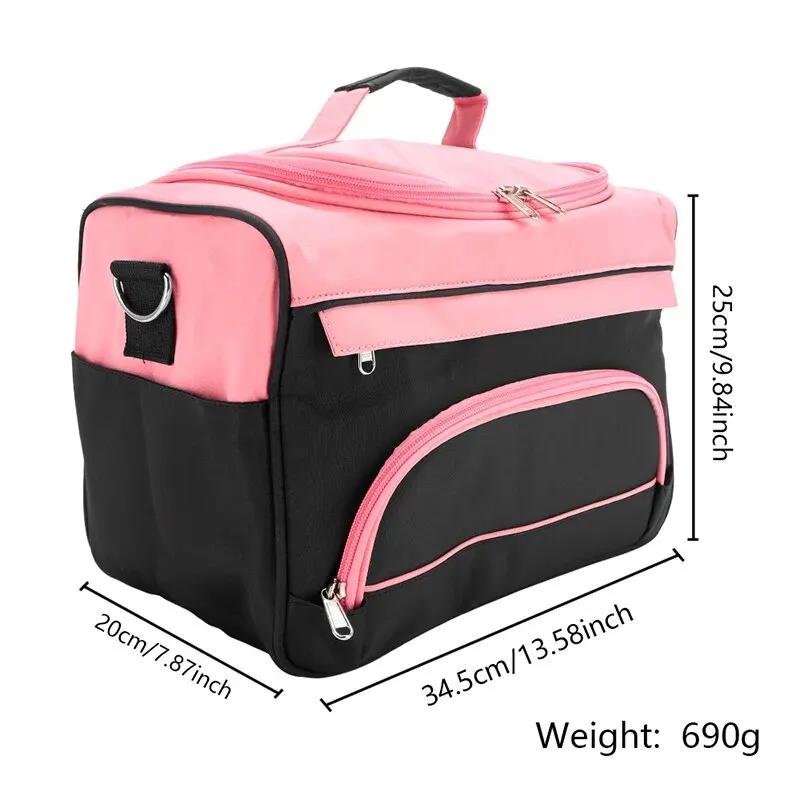 Sac de maquillage professionnel, mallette de rangement pour outils de tatouage d'ongles de Salon, or