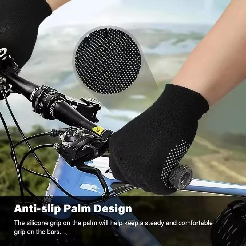 Gants en Nylon pour écran tactile pour hommes et femmes, antidérapants, respirants, demi-doigt, pour