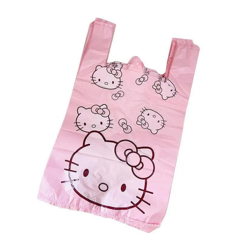 Sac de gilet sac en plastique sac fourre-tout rose sac de rangement sac poubelle ménage mignon dessi