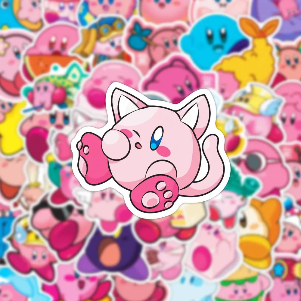 50 pièces jeu Kawaii Kirby autocollants décalcomanies jouets classiques bricolage téléphone bagages 