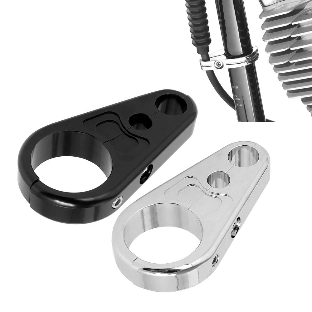 Pour Harley Dyna Sportster XL café Racer 1 "25mm cadre de moto guidon câble d'embrayage pince de lig