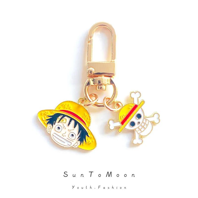 Porte-clés une pièce singe D. Luffy Nami, périphériques d'anime, casque Bluetooth, breloque, jouet d