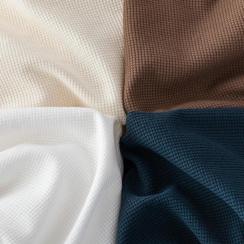 M-5XL hommes nouvel été gaufré col rond manches courtes T-Shirt confortable léger respirant haut à m