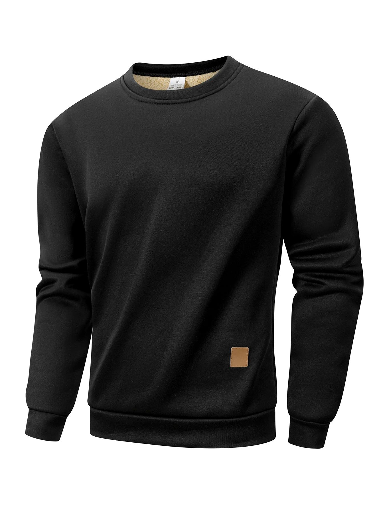 Sweat-shirt chaud doublé polaire pour homme, pull décontracté, à la mode, à manches longues, à capuc