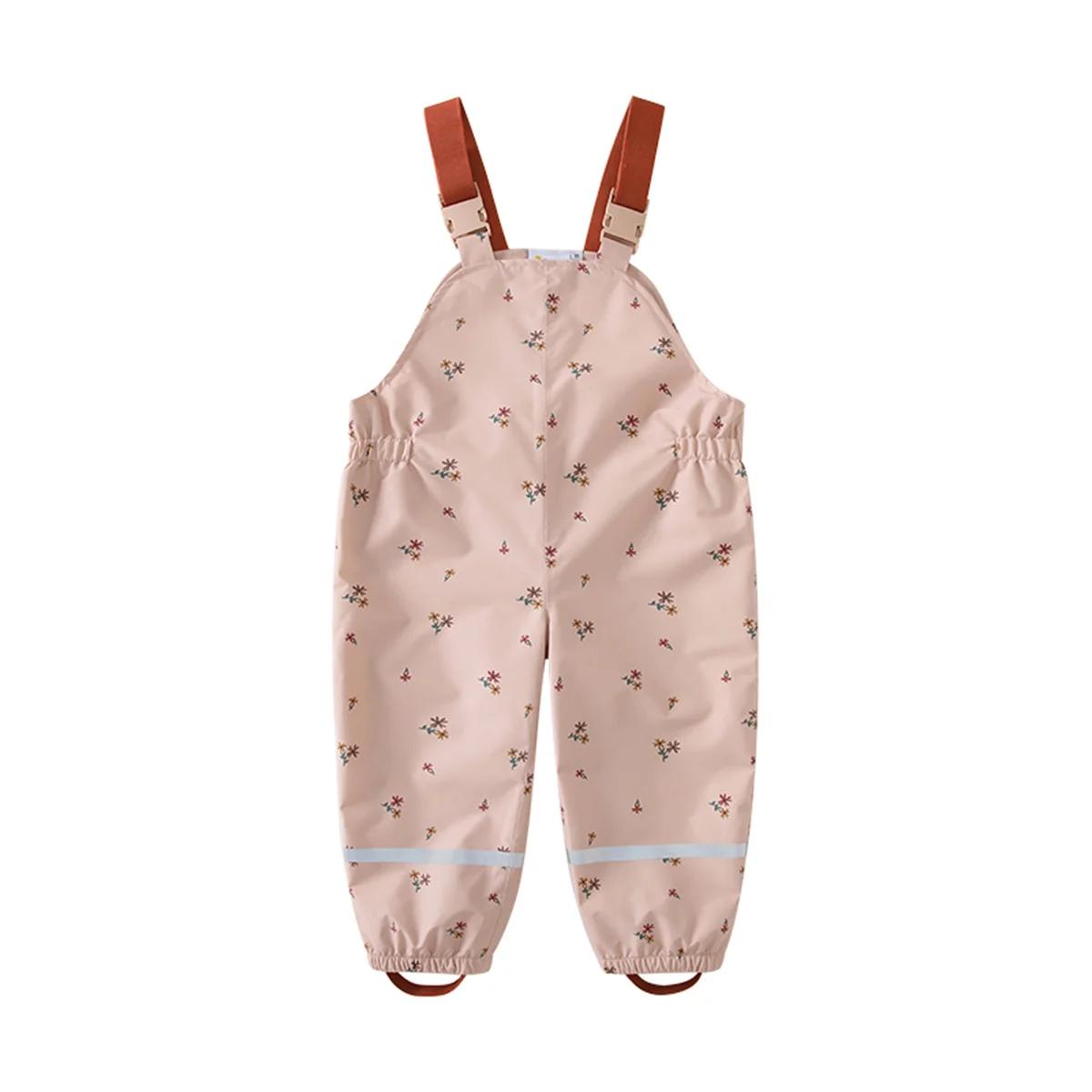 HONEYKING enfants pantalons de pluie imperméables combinaisons pour bébés garçons filles salopette p
