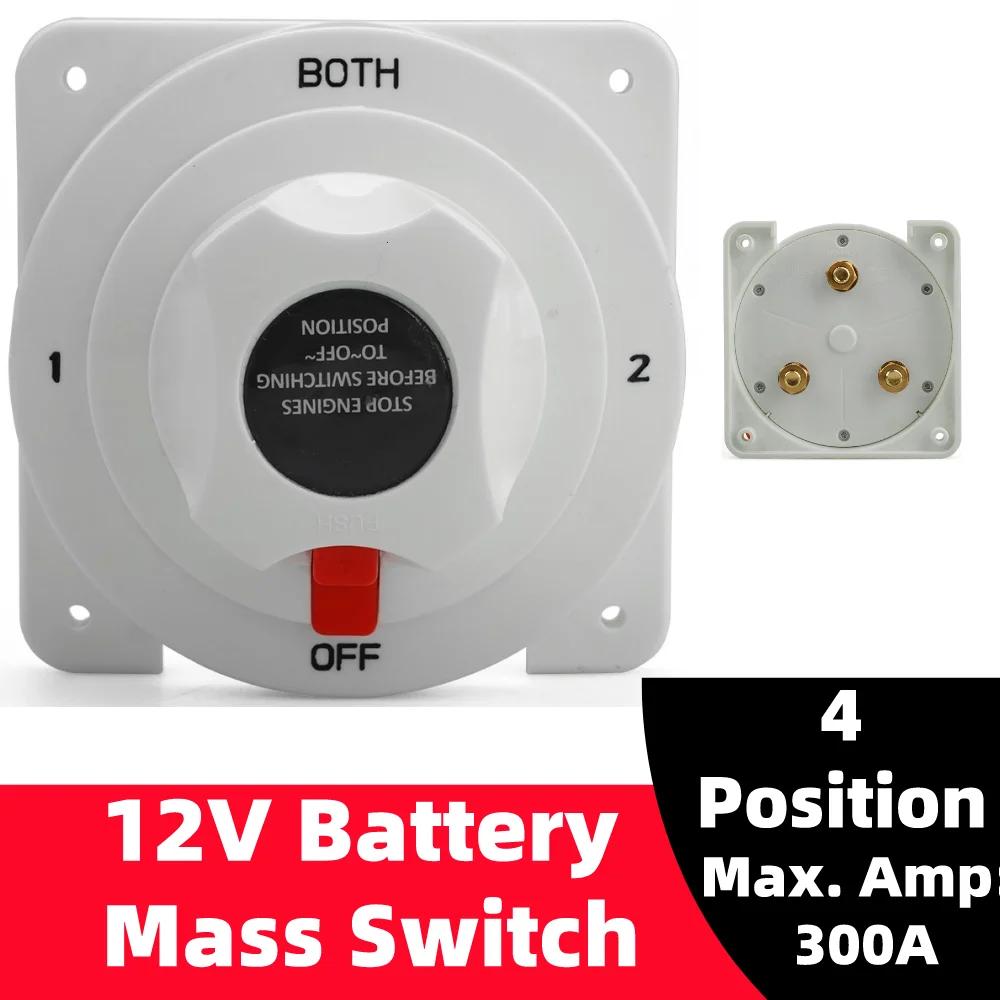 1 Off 2 – interrupteur de batterie de bateau marin, Distribution blanche, sélecteur de batterie doub