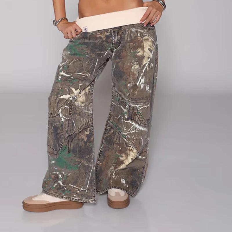 Nouveau Jean en Denim pour Femme Printemps-Été, Coupe Ample, Taille Mi-Haute, Fermeture Éclair, Poch