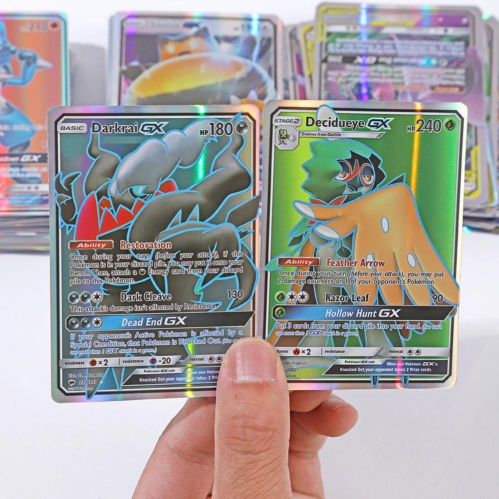 Cartes Pokemon anglaises GX Tag Team Vmax EX Mega Shining, 20 pièces, cartes de Collection de combat