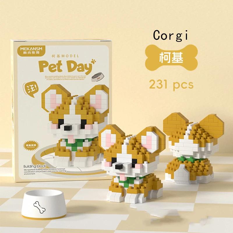 Petits animaux de compagnie mignons, 18 styles, petits chiens et chats, série de modèles de nuits de