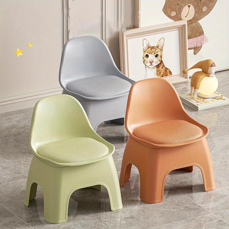 Tabouret circulaire en plastique, chaise de ménage, petit tabouret, chaise à dossier, canapé, Table 