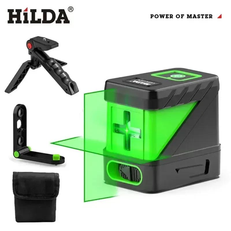 HILDA 2 Lignes Niveau Laser Auto Nivellement Vert Poutres Laser Horizontal Ligne Croisée Verticale M