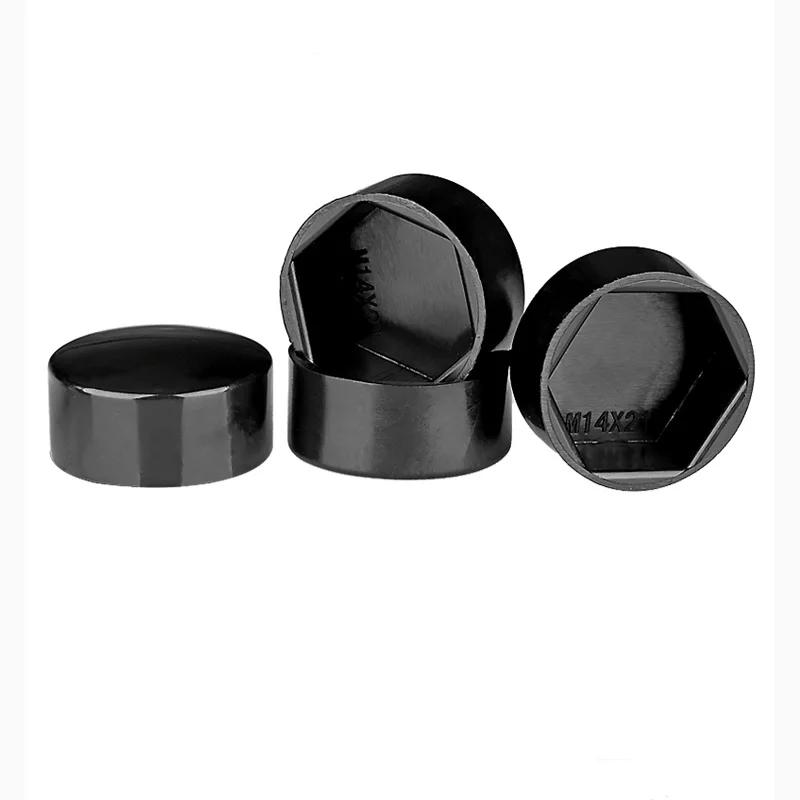 Capuchon de protection en plastique à tête plate, écrou Hexagonal noir/blanc/gris, vis hexagonale ex