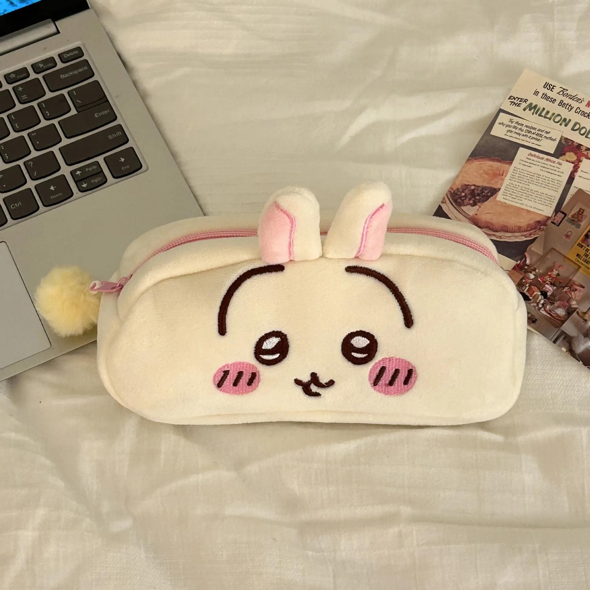 Chiikawa sac à crayons en peluche Hachiware Usagi sac à crayons japonais mignon sac de papeterie en 